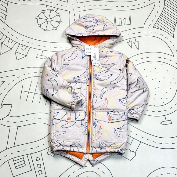 Indikidual Play Rainbow Banana Print Coat - Picture 2 of 7